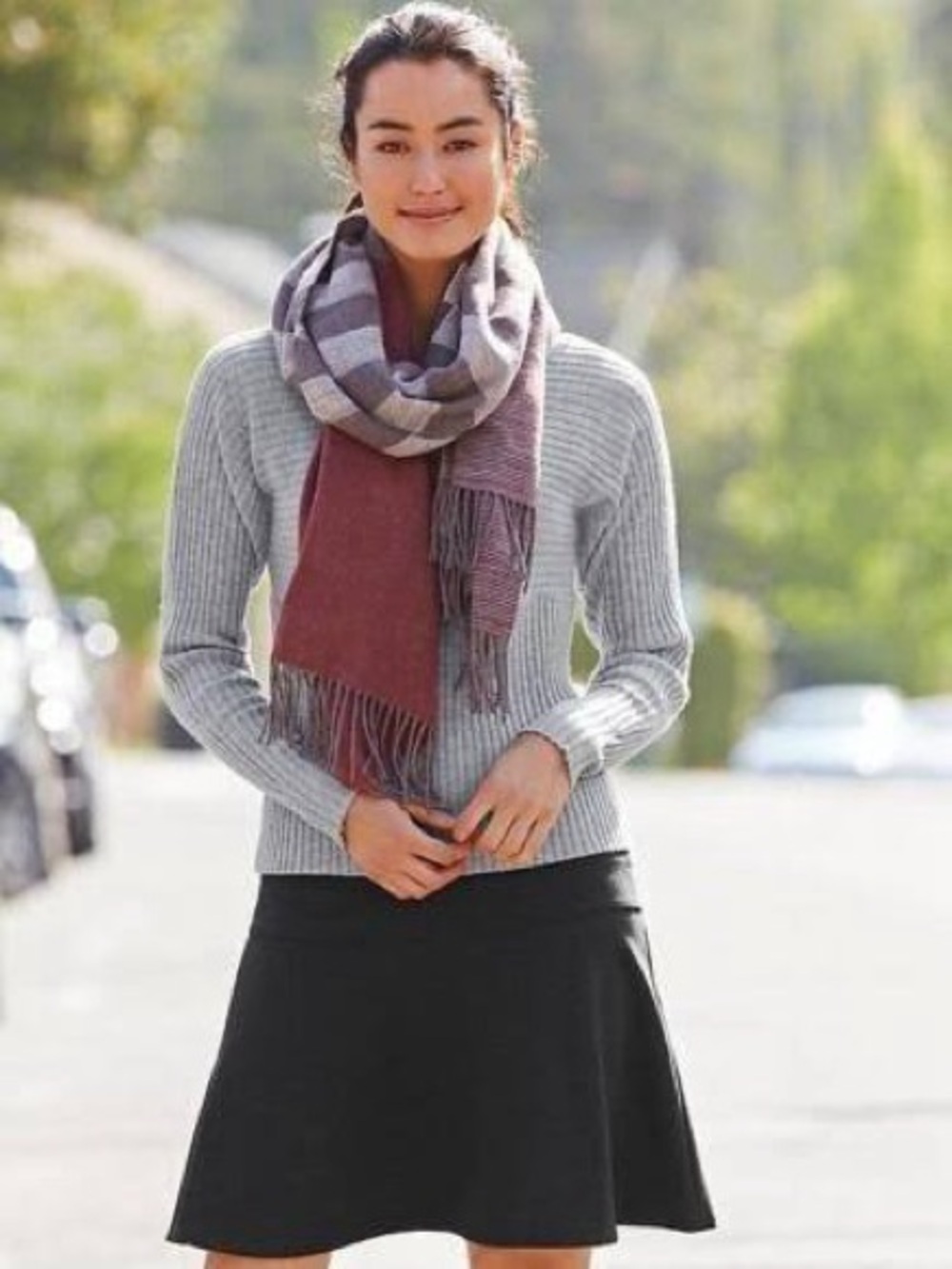NWT Athleta BLACK CLASSIC Ponte A-Line Flare Circle Skirt - 16